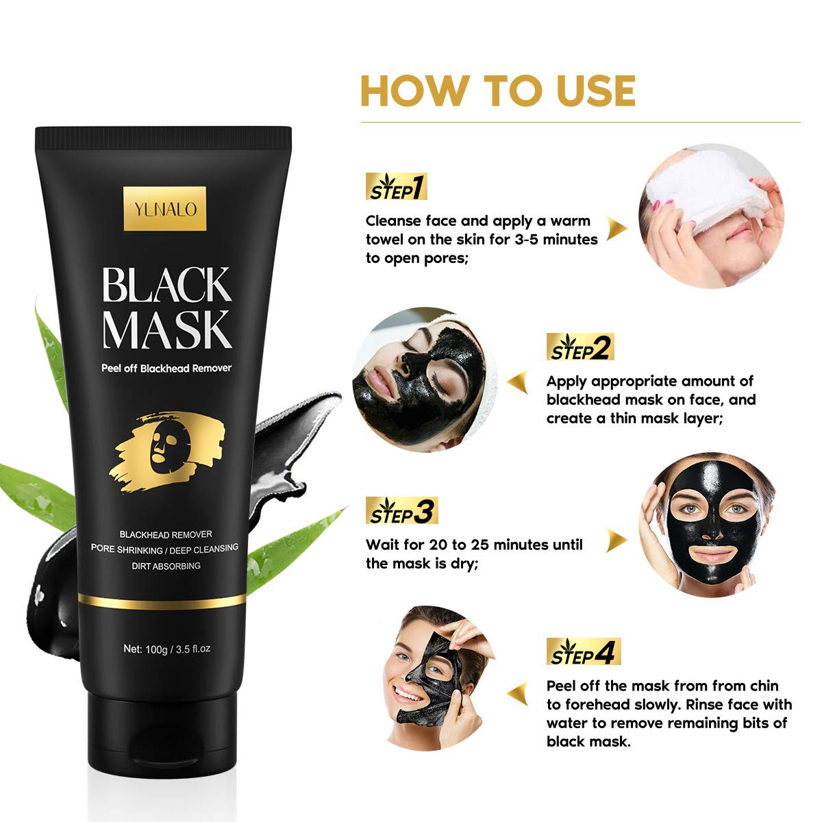 Charcoal Blackhead Peel-Off Mask & Pore Cleansing Kit