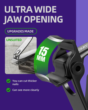 Wide Jaw Nail Clipper Set for Thick & Ingrown Toenails