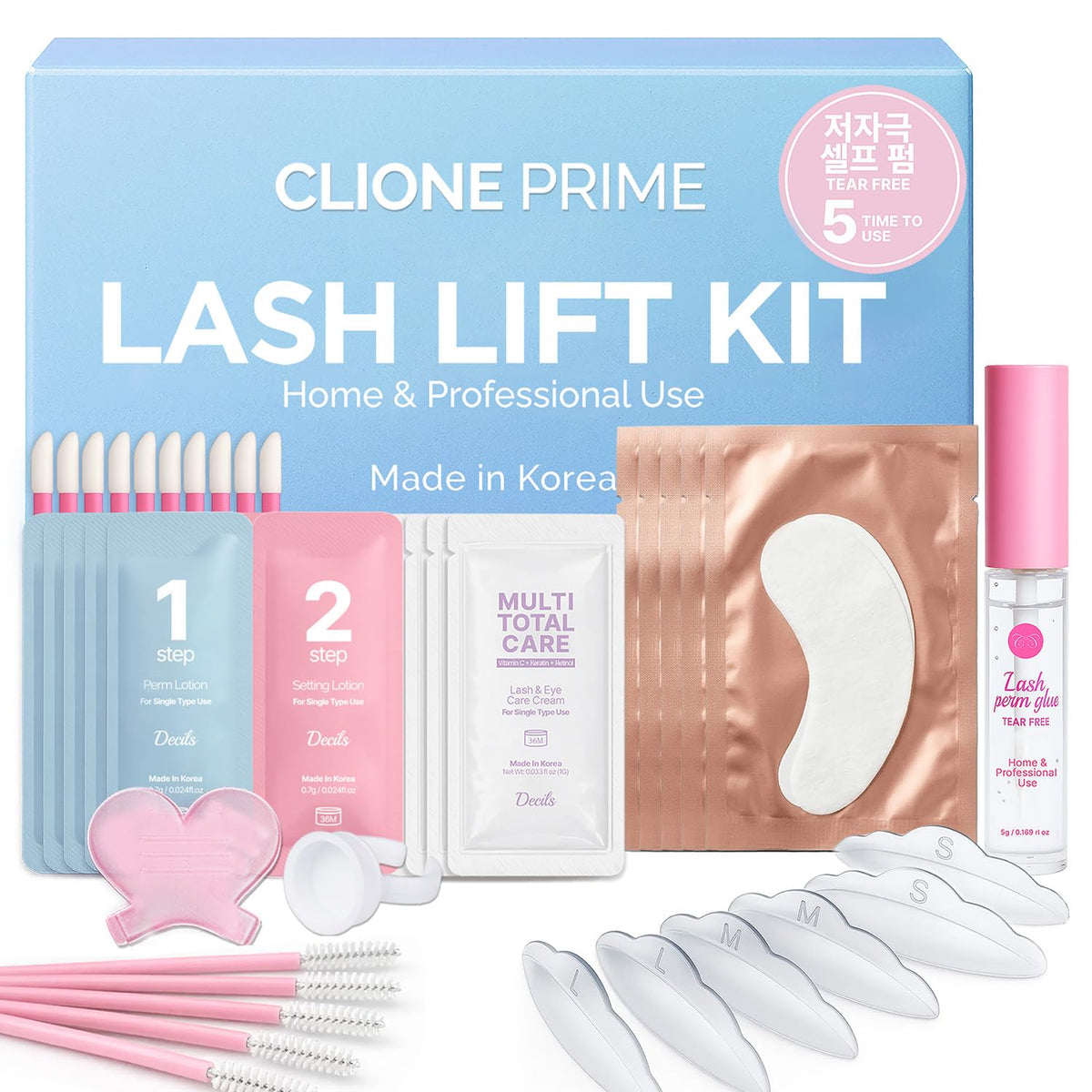 Korean Lash Lift & Eyebrow Lamination Kit for Home Use