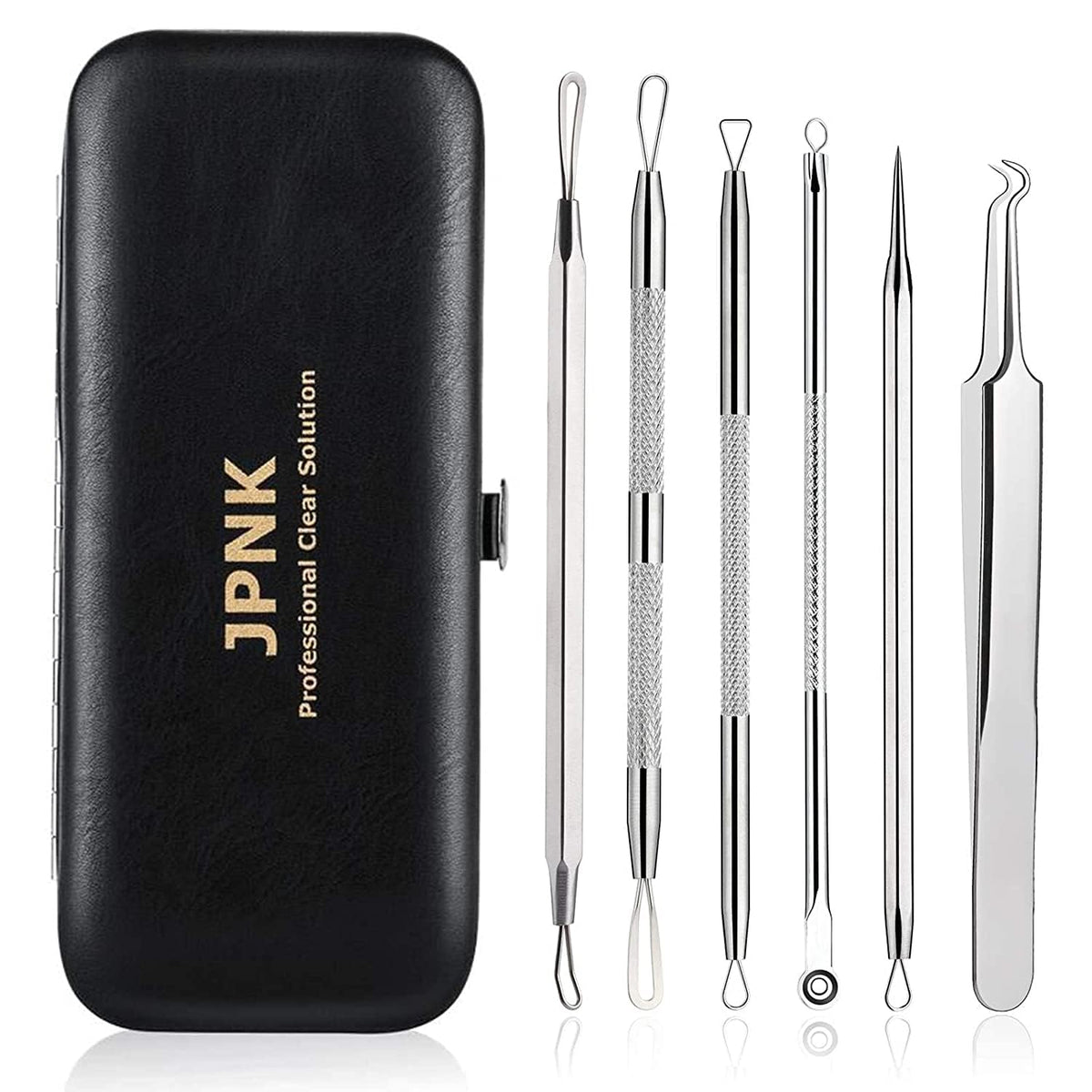 6-Piece Blackhead & Comedone Extraction Tool Set with Case