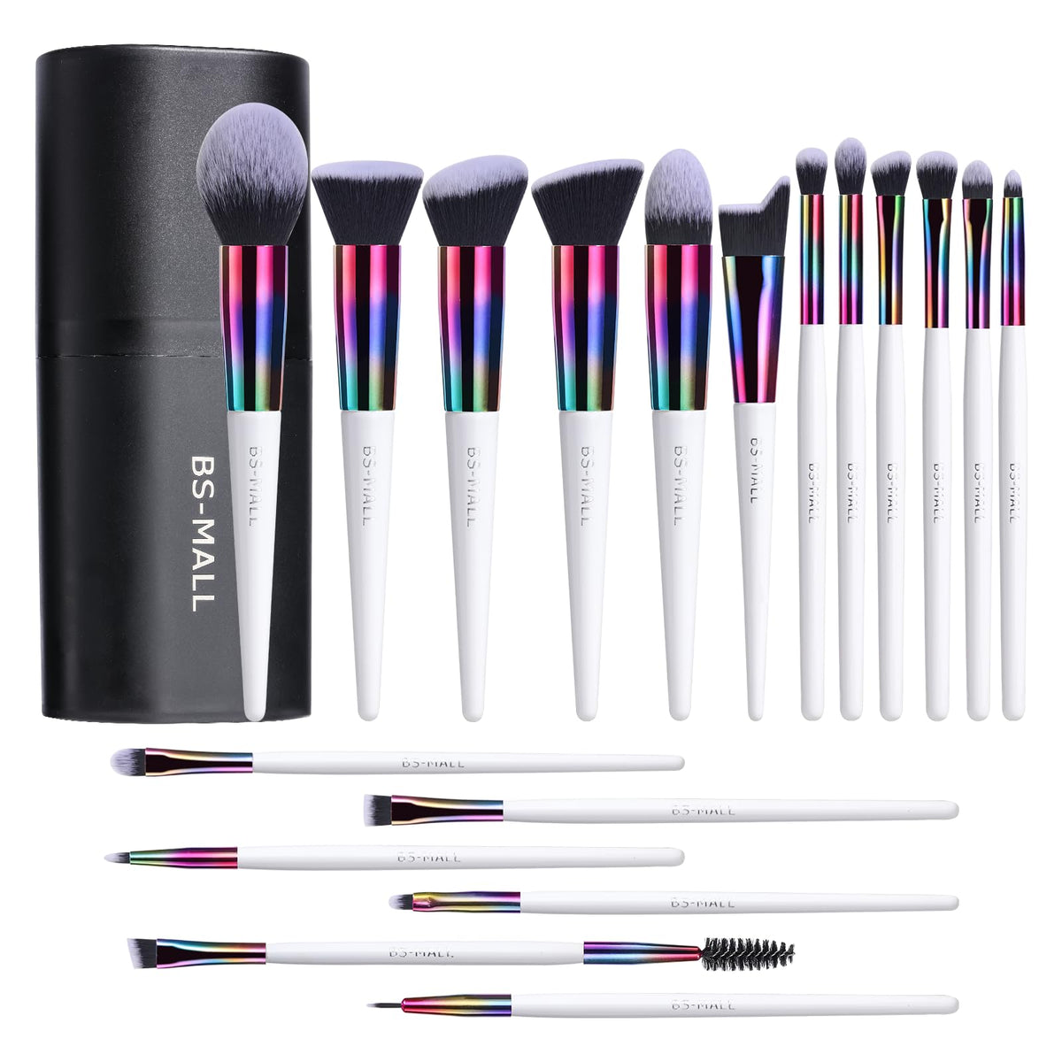 18-Piece Premium Makeup Brush Set with Storage Case