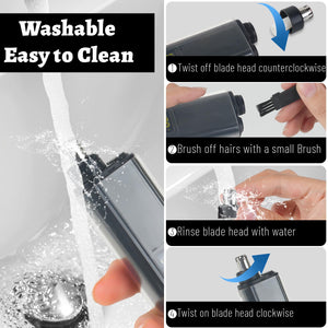 Rechargeable Nose, Ear & Facial Hair Trimmer for Men & Women