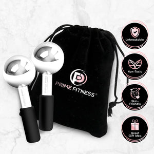 Steel Cooling Ice Globes for Face, Neck & Eye Massage
