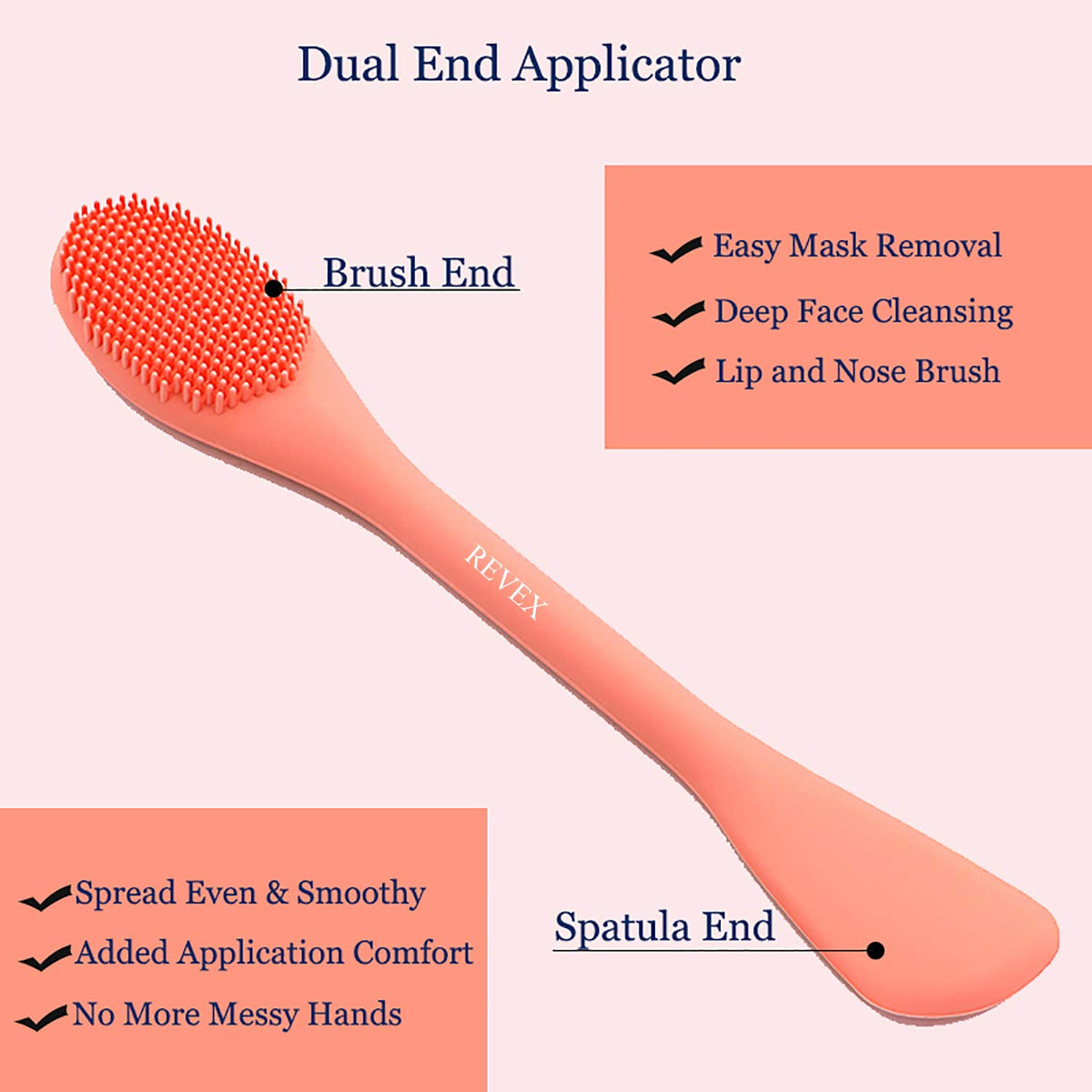 2-Piece Silicone Face Mask Applicator & Skincare Brush Set