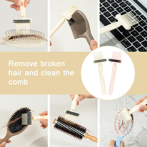 2-in-1 Hair Brush Cleaning Tool for Hair & Dust Removal