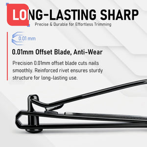 Heavy-Duty Stainless Steel Nail Clipper Set with Nail File