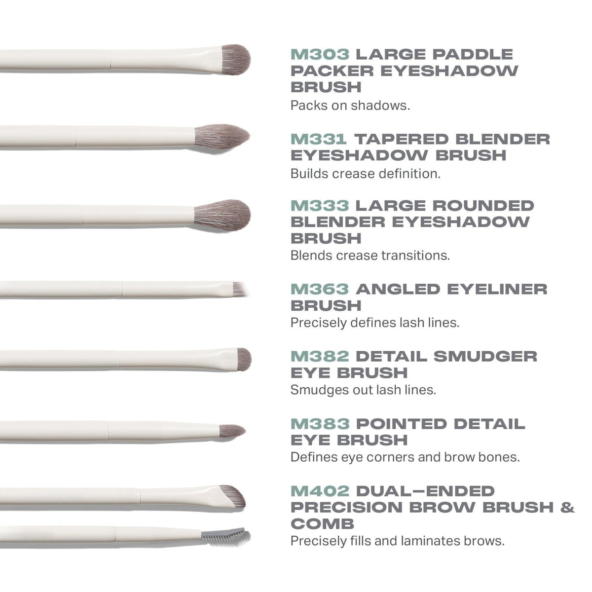 7-Piece Professional Eye Makeup Brush & Brow Tool Set