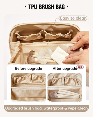 Large Waterproof Travel Makeup & Toiletry Organizer Bag