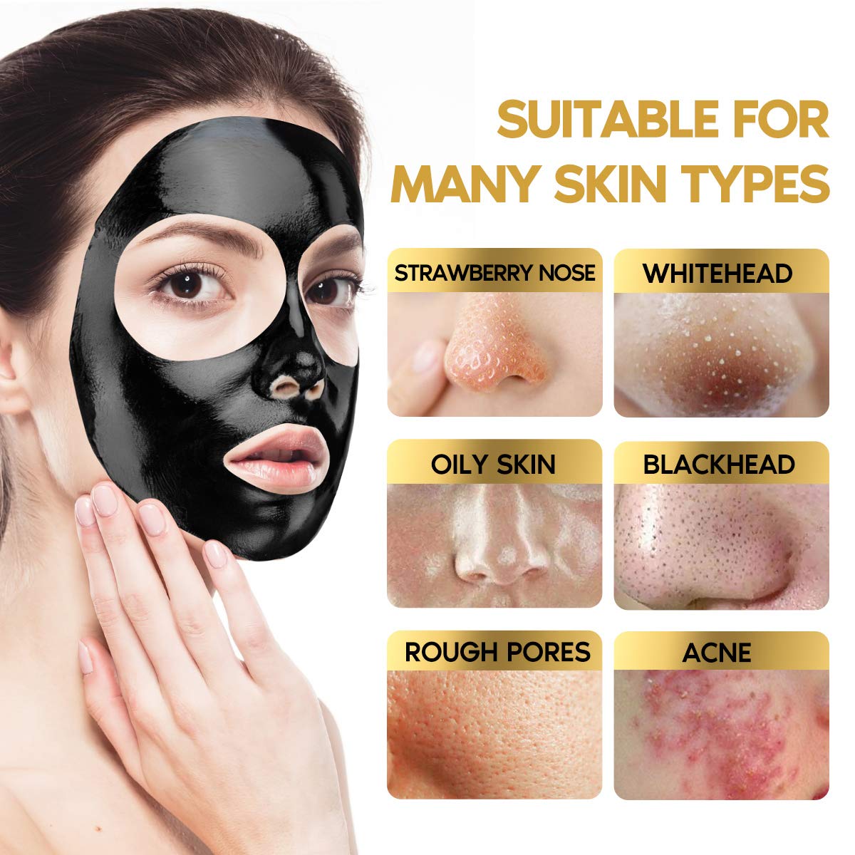Charcoal Blackhead Peel-Off Mask & Pore Cleansing Kit