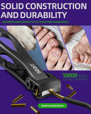 Wide Jaw Nail Clipper Set for Thick & Ingrown Toenails