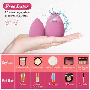 14-Piece Makeup Sponge, Blender & Powder Puff Set
