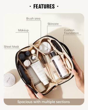 Large Waterproof Travel Makeup & Toiletry Organizer Bag