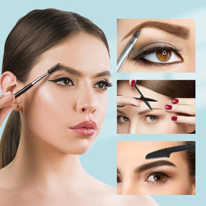 7-Piece Precision Eyebrow Grooming & Tweezer Tool Kit