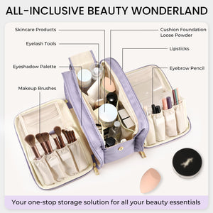 Large Capacity Travel Makeup & Cosmetic Organizer Bag