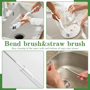 Multifunctional Crevice, Grout & Straw Cleaning Brush