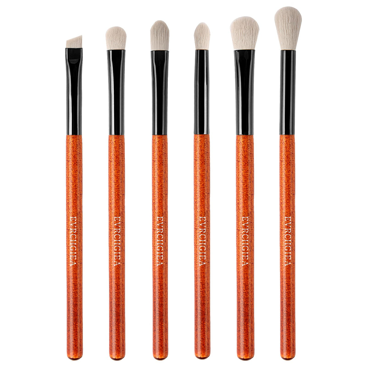 6-Piece Professional Eye Makeup Brush Set for Blending & Detail