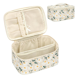 Large Capacity Portable Travel Makeup & Cosmetic Organizer Case