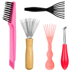 5-Piece Hair Brush & Comb Cleaning Tool Set for Home & Salon