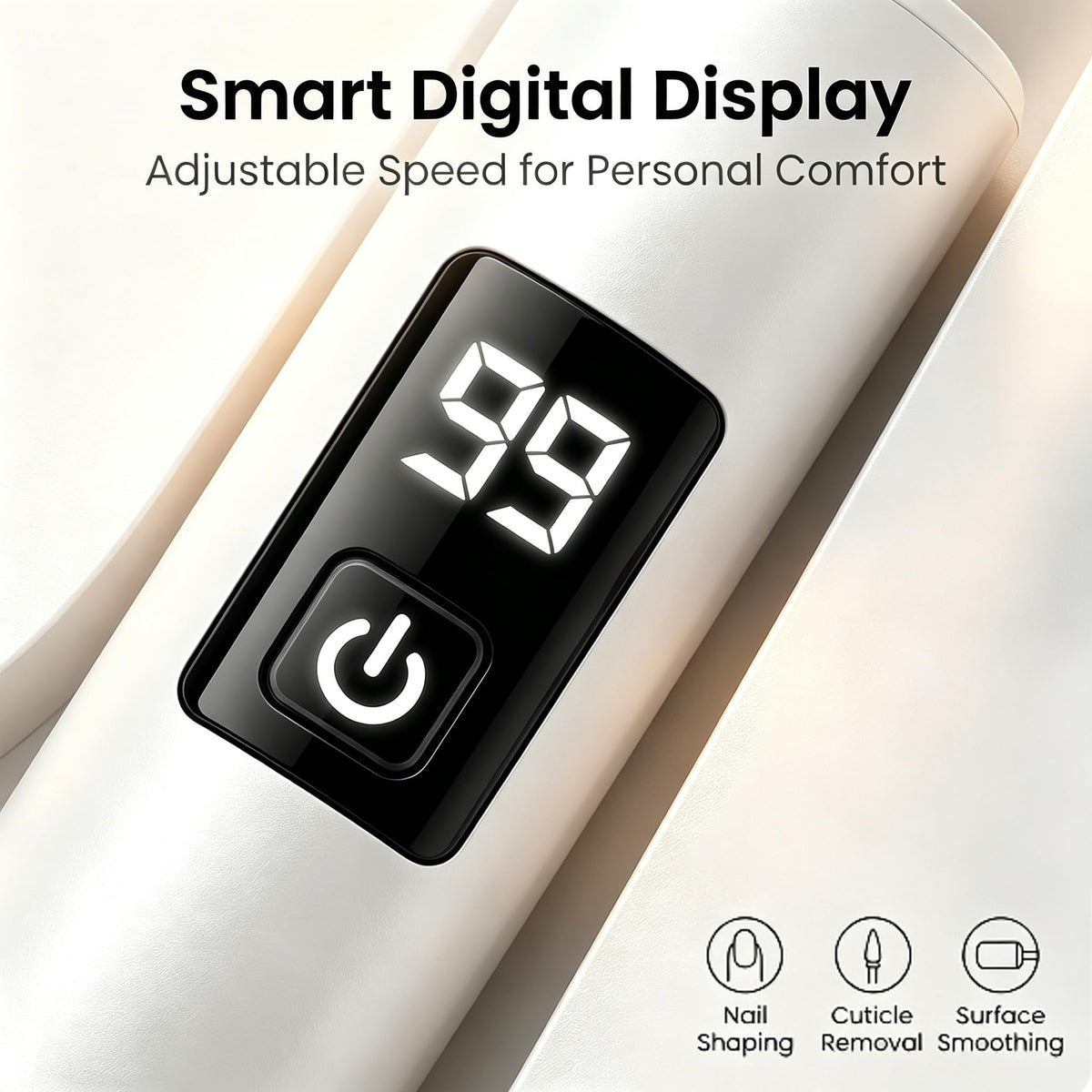 3-Speed Rechargeable Cordless Electric Nail File