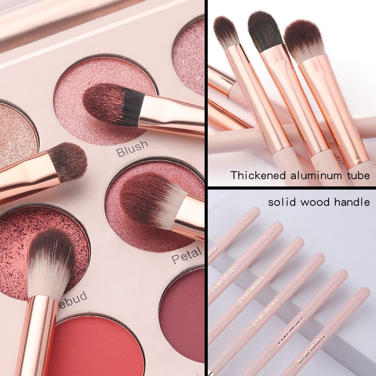 6-Piece Professional Eye Makeup Brush Set for Blending & Detail