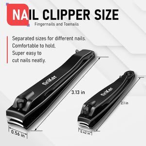 Heavy-Duty Stainless Steel Nail Clipper Set with Nail File