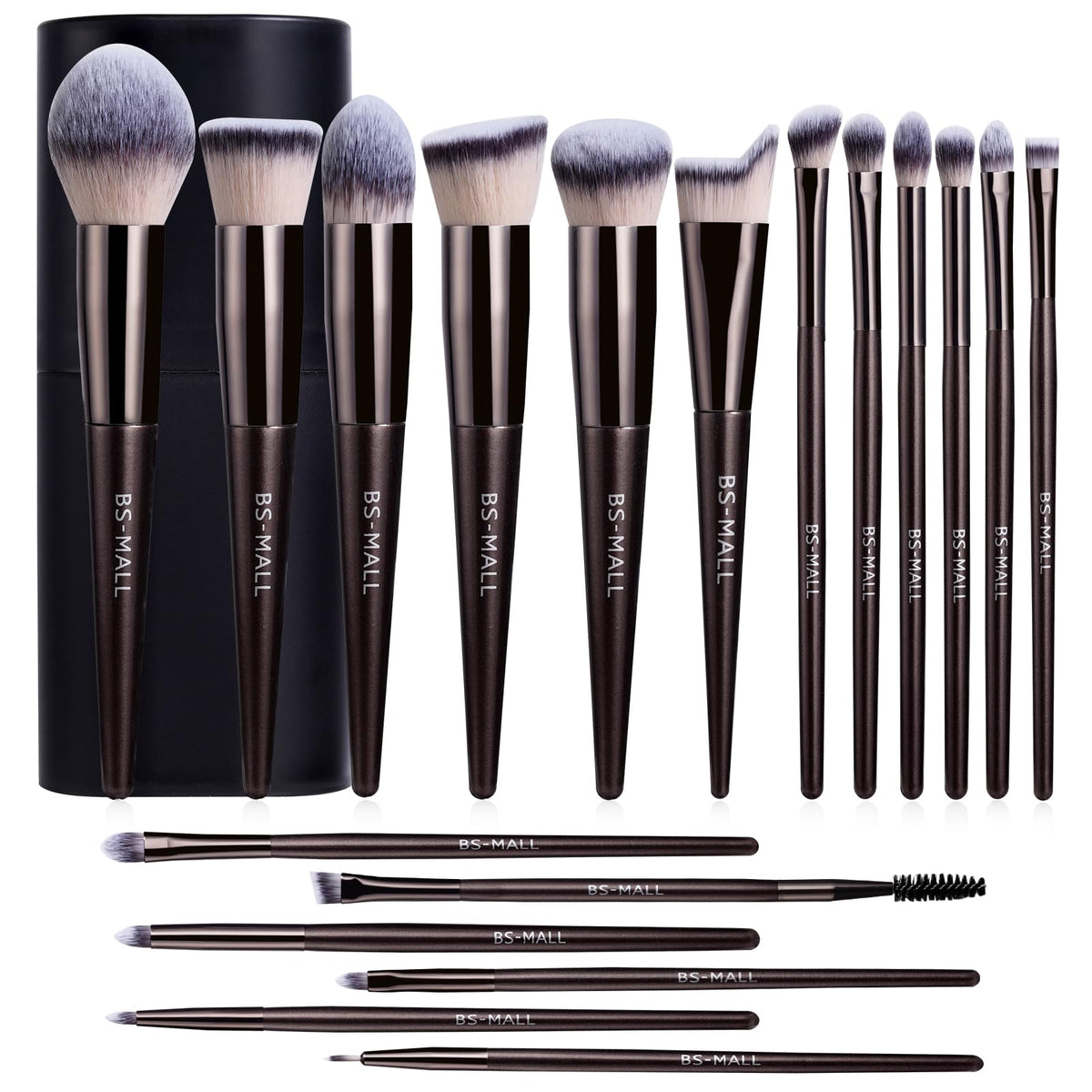 18-Piece Premium Makeup Brush Set with Storage Case