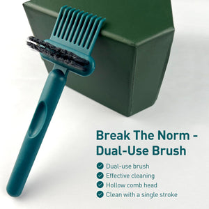 2-in-1 Hair Brush Cleaner & Rake for Hair and Dust Removal