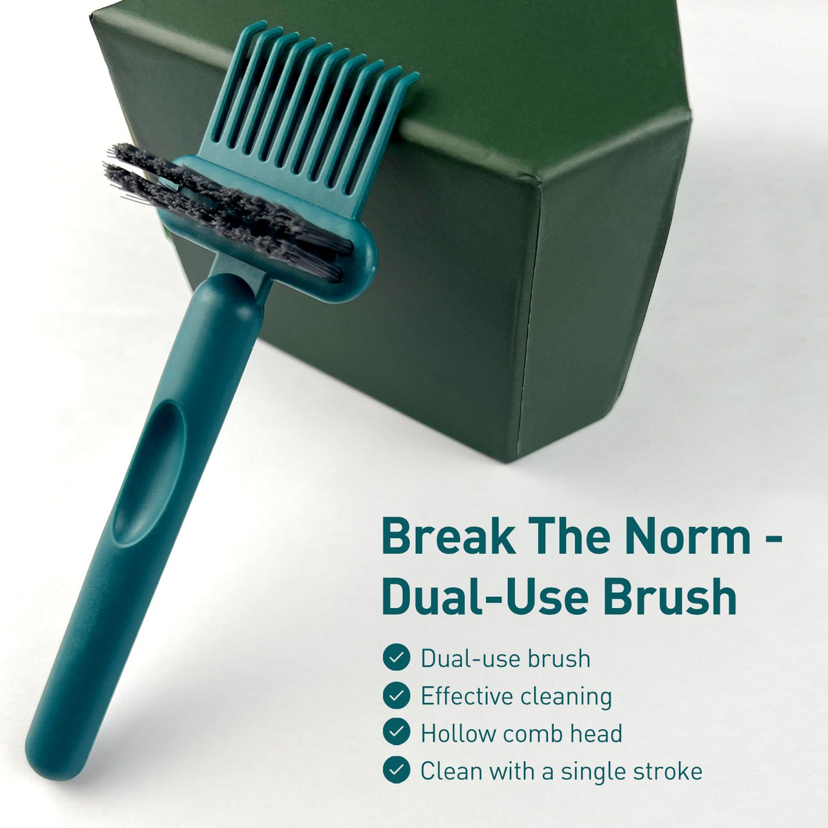2-in-1 Hair Brush Cleaner & Rake for Hair and Dust Removal