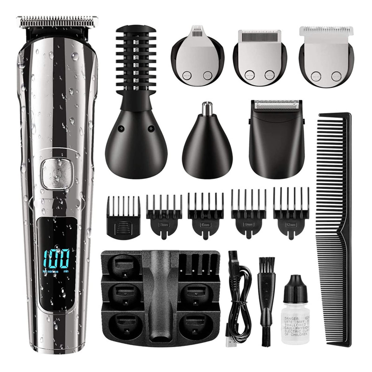 Multifunctional Electric Hair, Beard & Nose Trimmer for Men