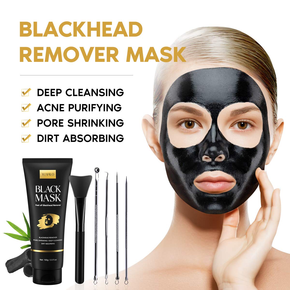 Charcoal Blackhead Peel-Off Mask & Pore Cleansing Kit