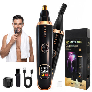 Rechargeable Nose, Ear & Facial Hair Trimmer for Men & Women