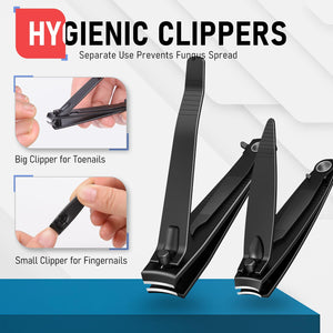 Heavy-Duty Stainless Steel Nail Clipper Set with Nail File