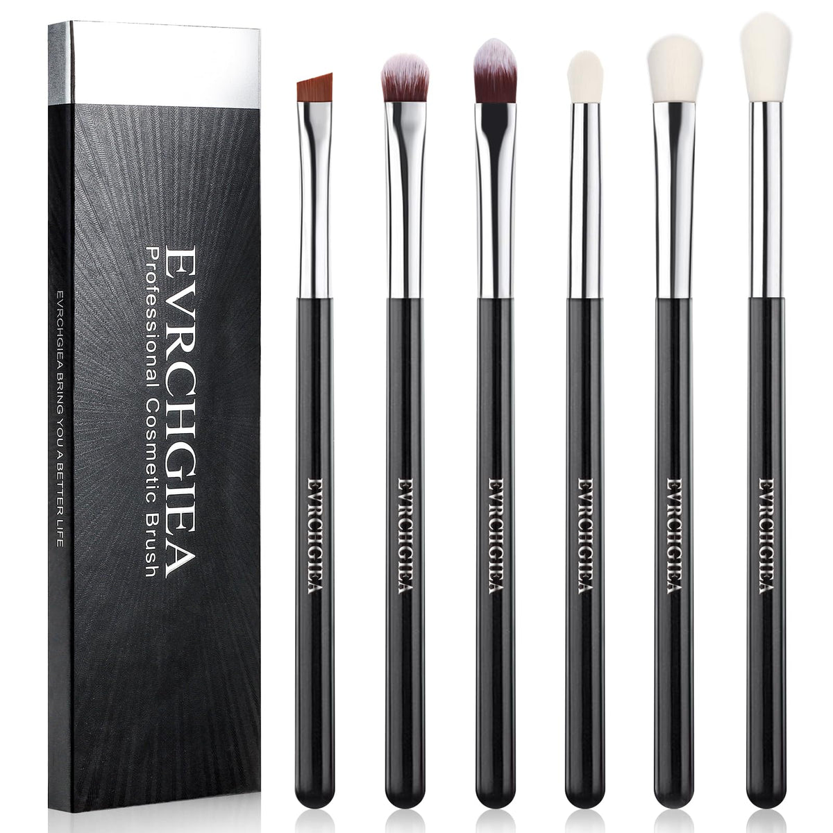 6-Piece Professional Eye Makeup Brush Set for Blending & Detail