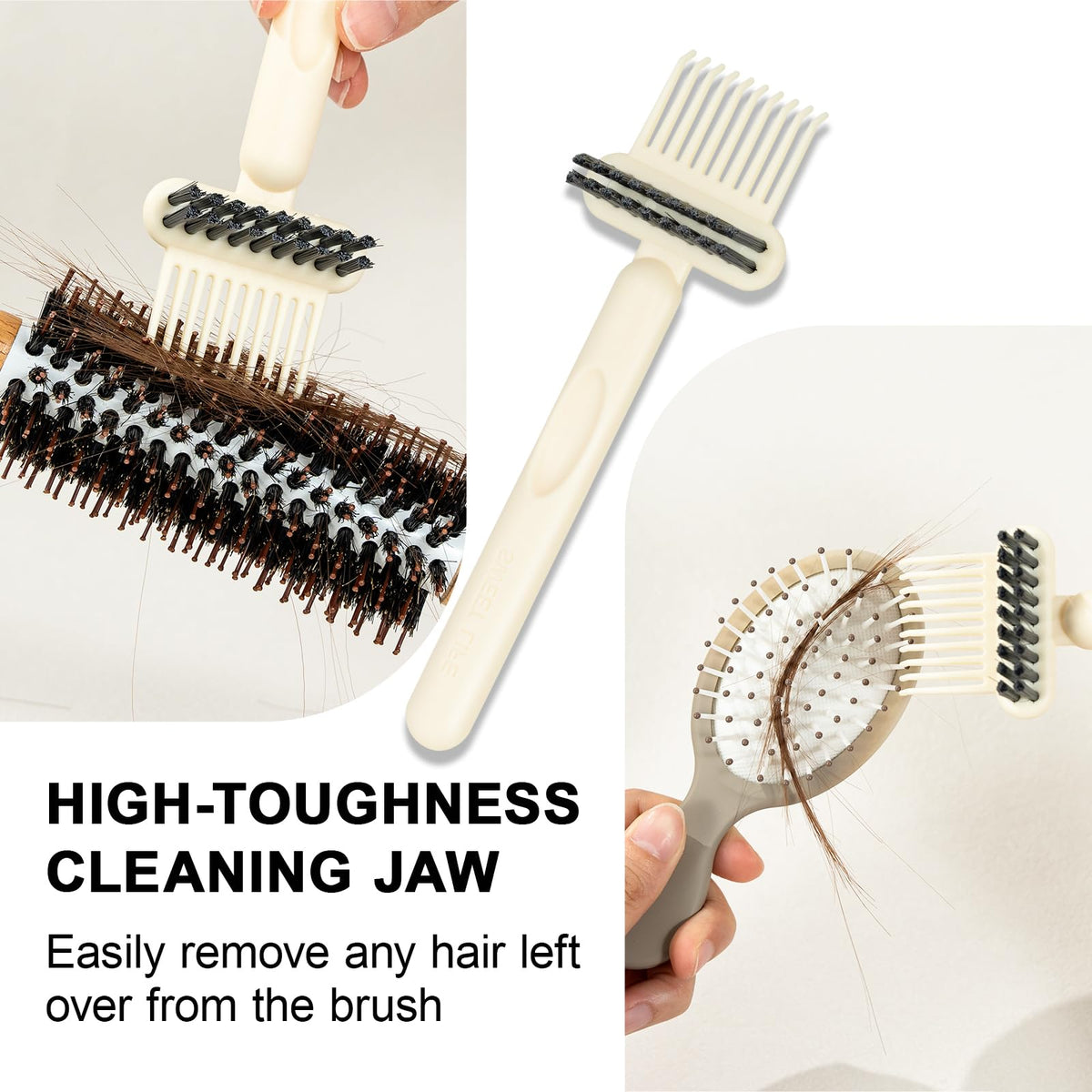 2-in-1 Hair Brush Cleaning Tool for Hair & Dust Removal