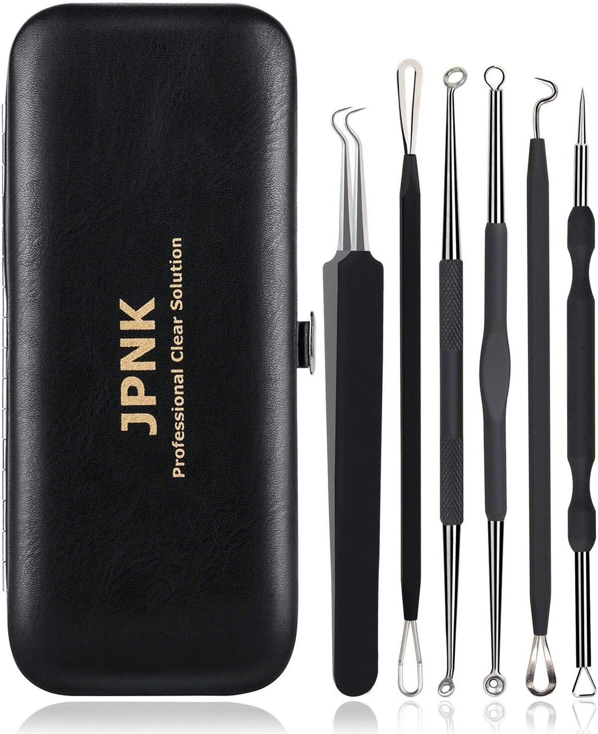 6-Piece Blackhead & Comedone Extraction Tool Set with Case