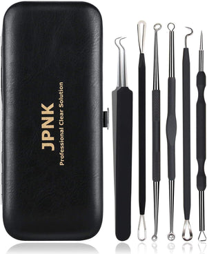 6-Piece Blackhead & Comedone Extraction Tool Set with Case