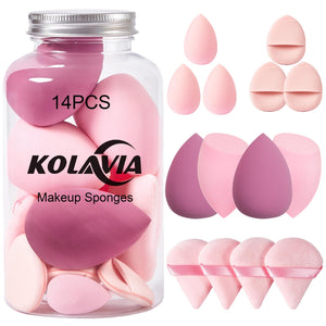 14-Piece Makeup Sponge, Blender & Powder Puff Set