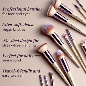 18-Piece Premium Makeup Brush Set with Storage Case