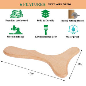 Wooden Gua Sha Body Sculpting & Lymphatic Massage Tool