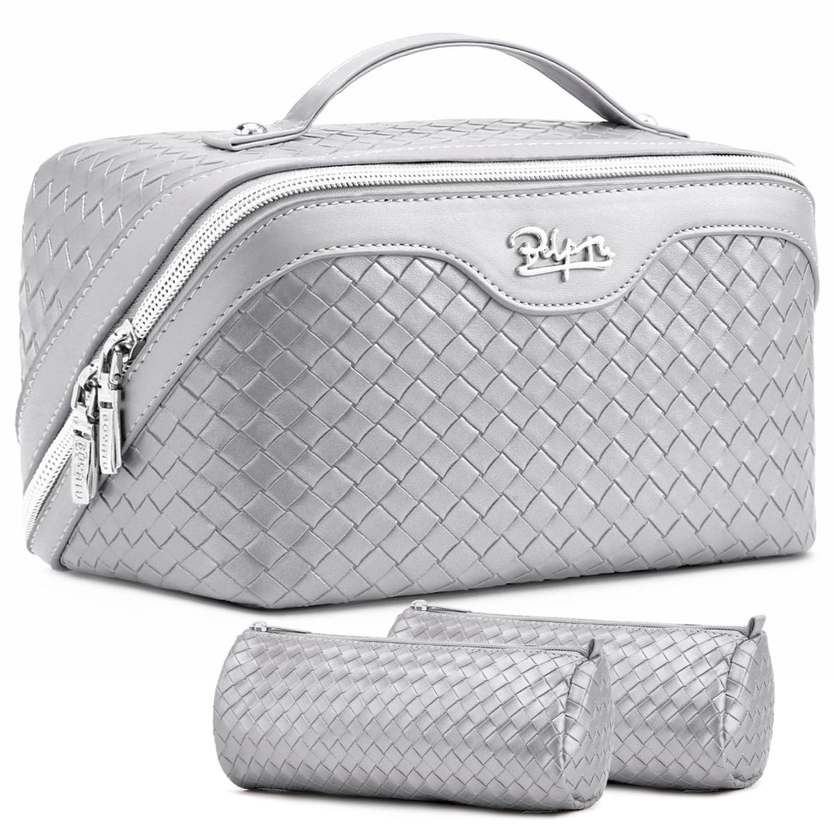 3-Piece Travel Makeup & Cosmetic Bag Set for Women