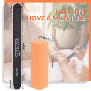 Professional Nail File & Buffer Set for Manicure and Nail Care