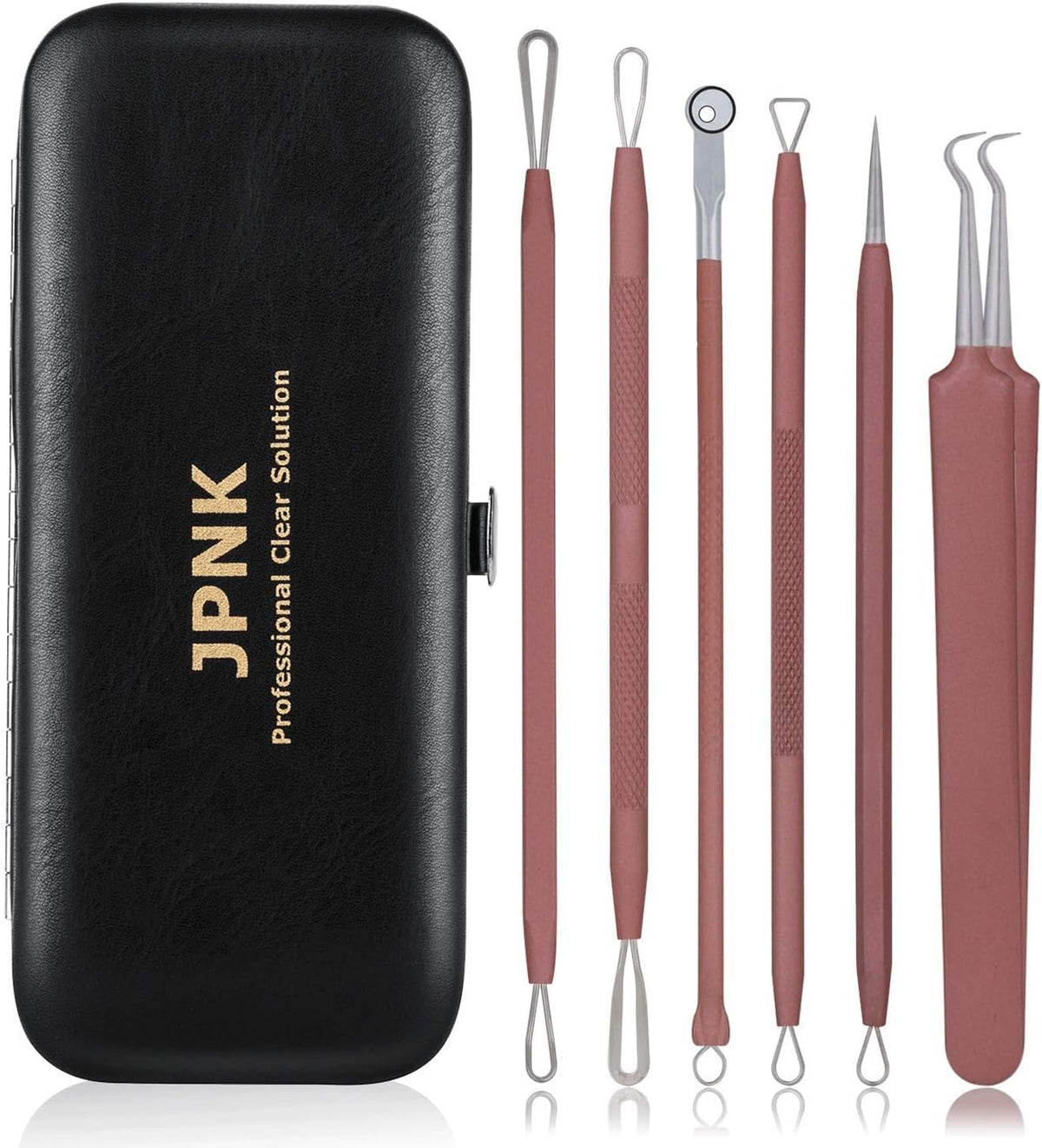 6-Piece Blackhead & Comedone Extraction Tool Set with Case