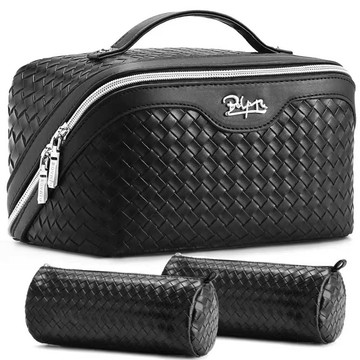 3-Piece Travel Makeup & Cosmetic Bag Set for Women