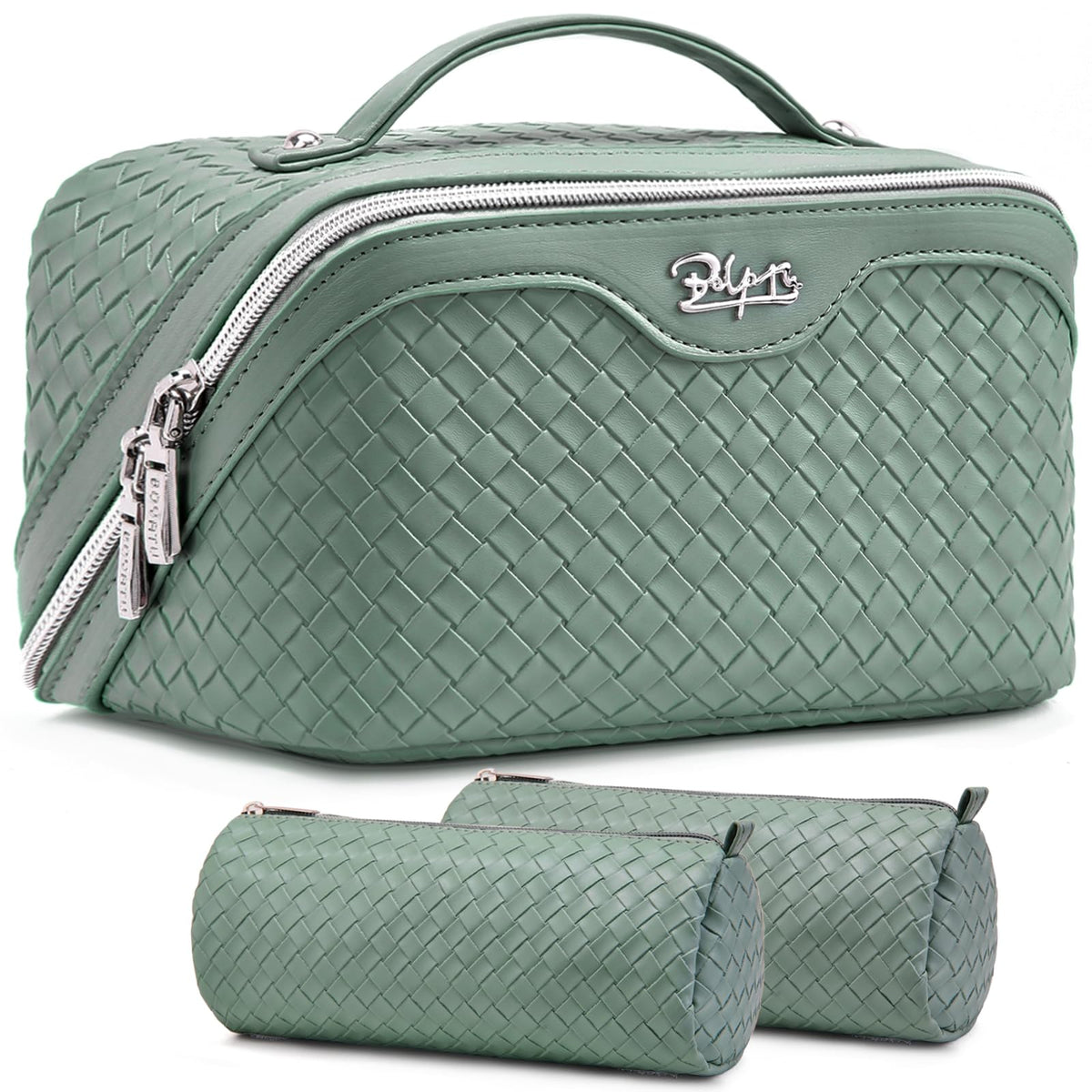 3-Piece Travel Makeup & Cosmetic Bag Set for Women
