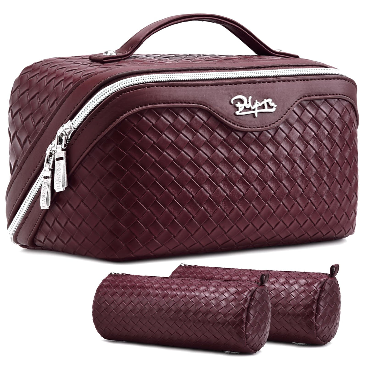 3-Piece Travel Makeup & Cosmetic Bag Set for Women