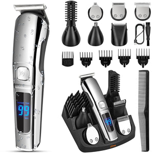 Waterproof Electric Beard & Body Grooming Trimmer Kit