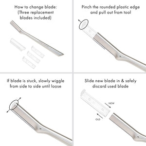 Facial Razor Set for Dermaplaning & Hair Removal