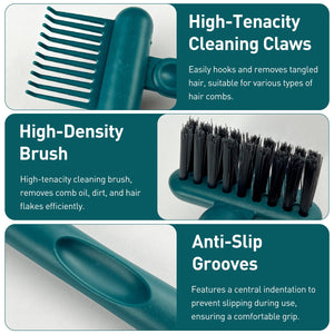 2-in-1 Hair Brush Cleaner & Rake for Hair and Dust Removal