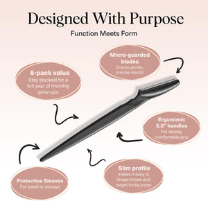 Dermaplaning Facial Razor & Eyebrow Trimmer for Women & Men