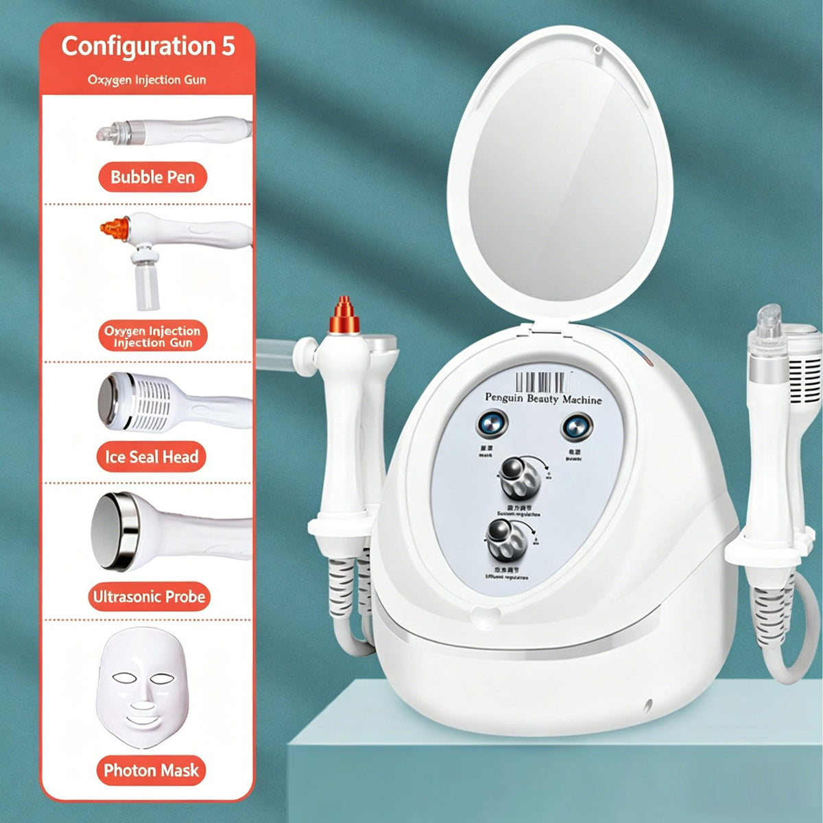 5-in-1 Hydra-Oxygen Facial & Blackhead Extraction Device